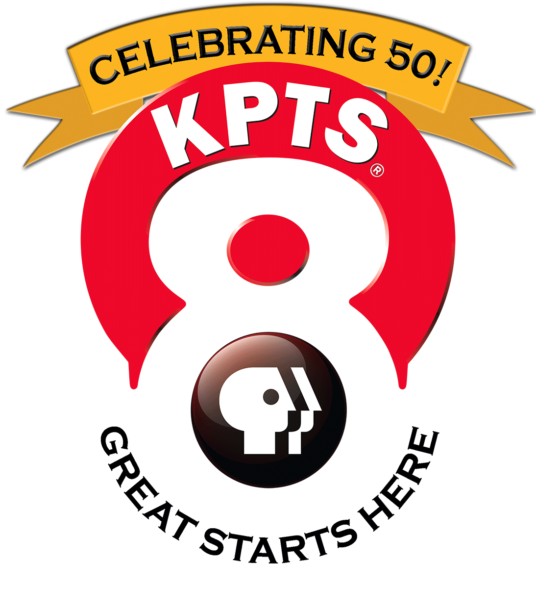 KPTS PBS Celebrating 50! Logo
